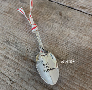 Stamped Spoon Ornament - LET'S GET BLITZEN