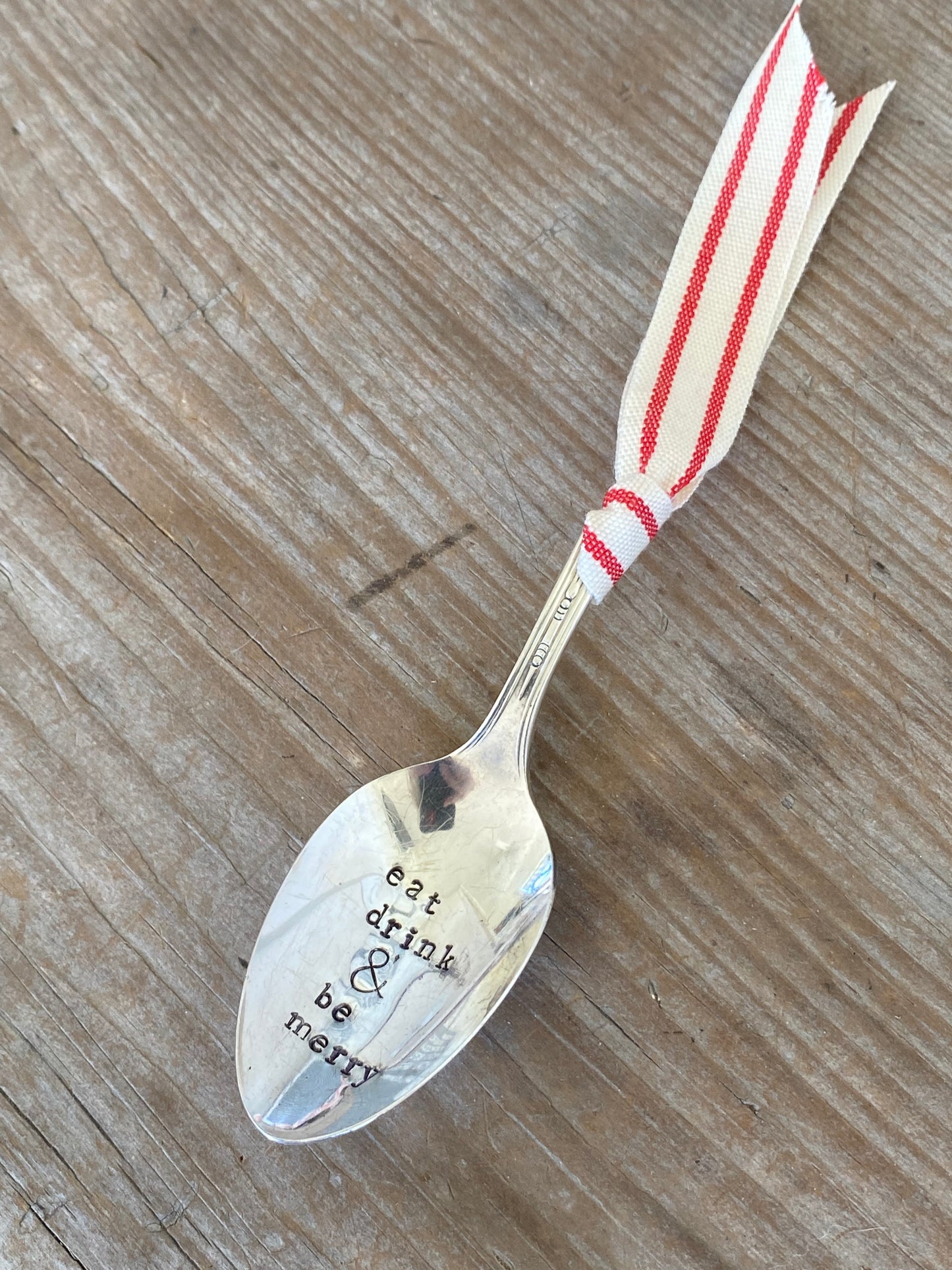 Stamped Spoon Ornament - EAT DRINK & BE MERRY