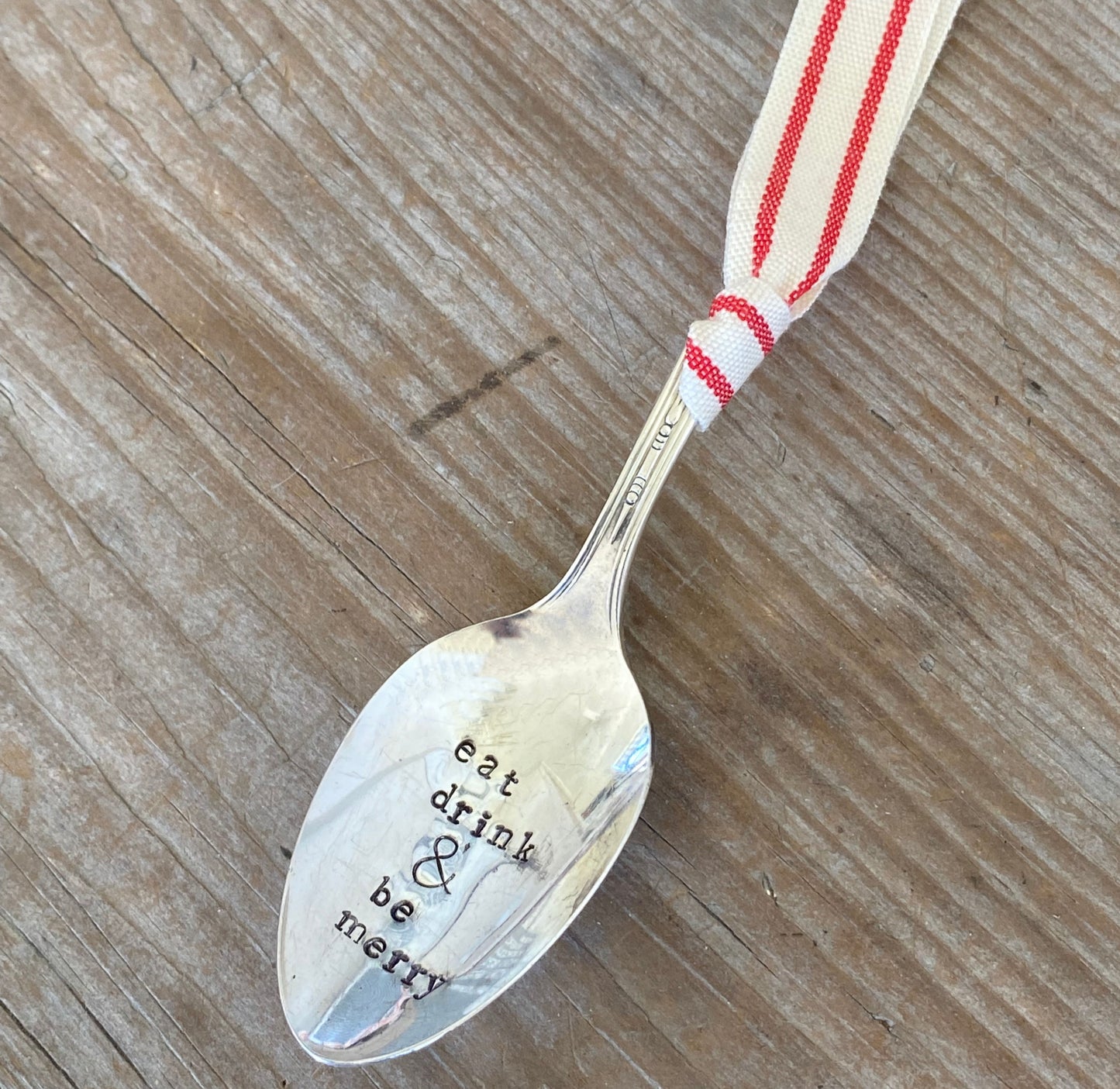 Stamped Spoon Ornament - EAT DRINK & BE MERRY