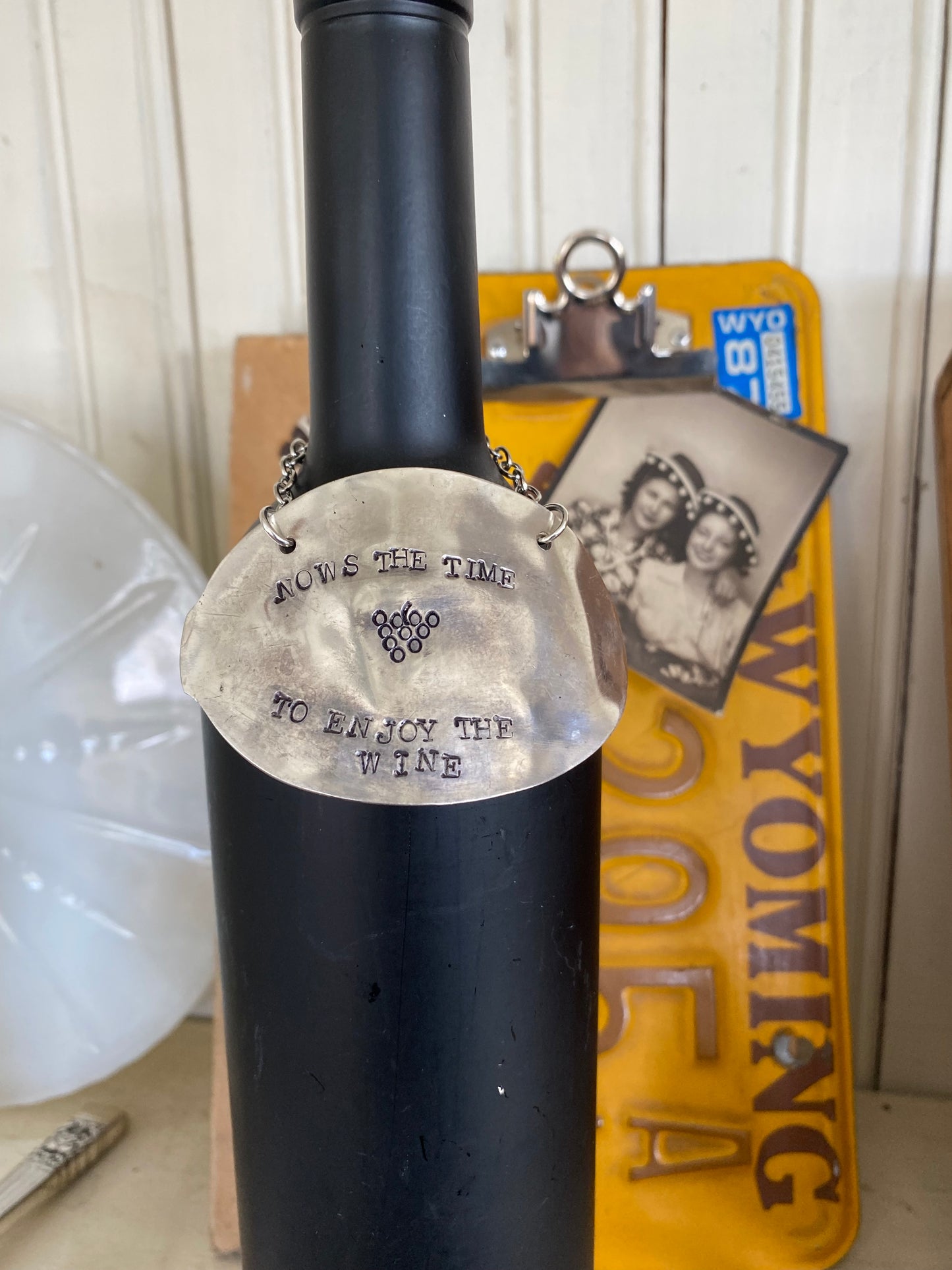 SALE Spoon Wine Label - NOW'S THE TIME TO ENJOY THE WINE