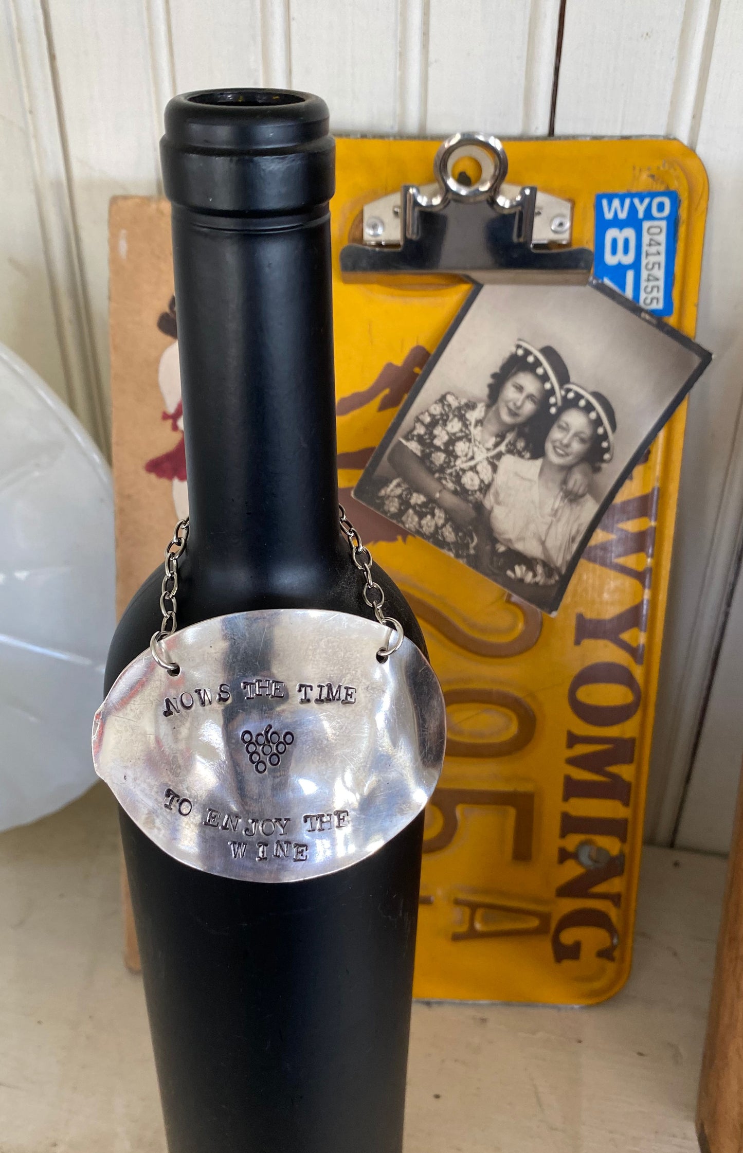 SALE Spoon Wine Label - NOW'S THE TIME TO ENJOY THE WINE