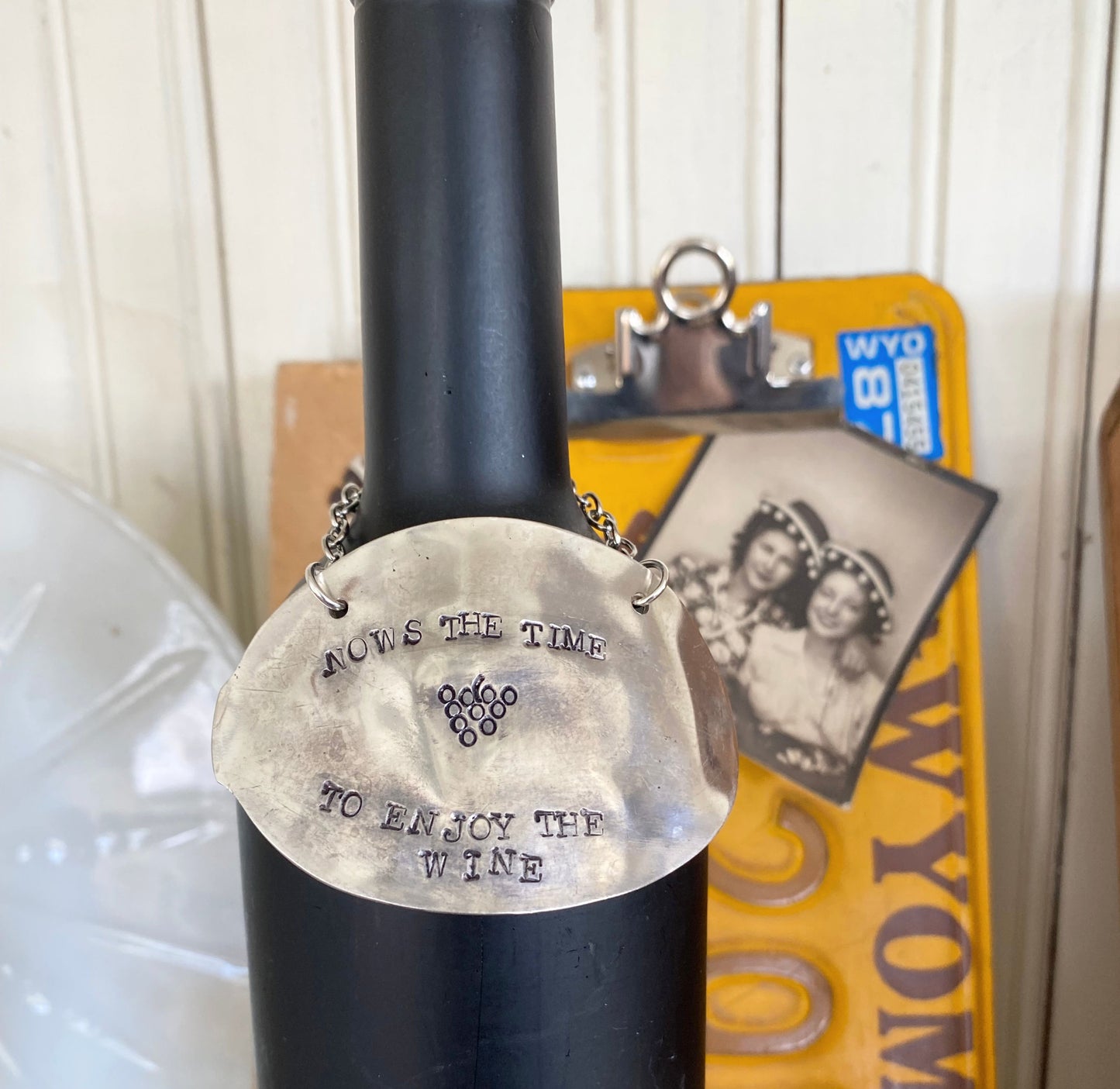 SALE Spoon Wine Label - NOW'S THE TIME TO ENJOY THE WINE