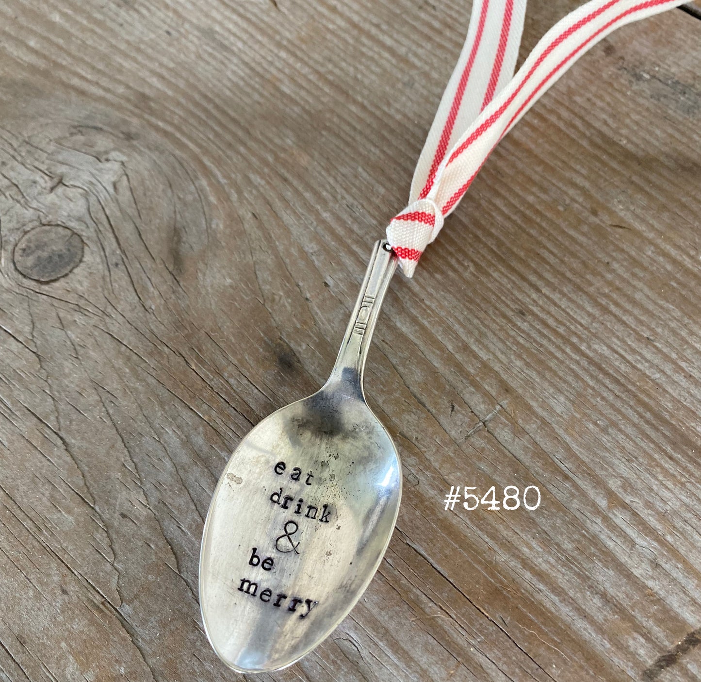 Stamped Spoon Ornament - EAT DRINK & BE MERRY