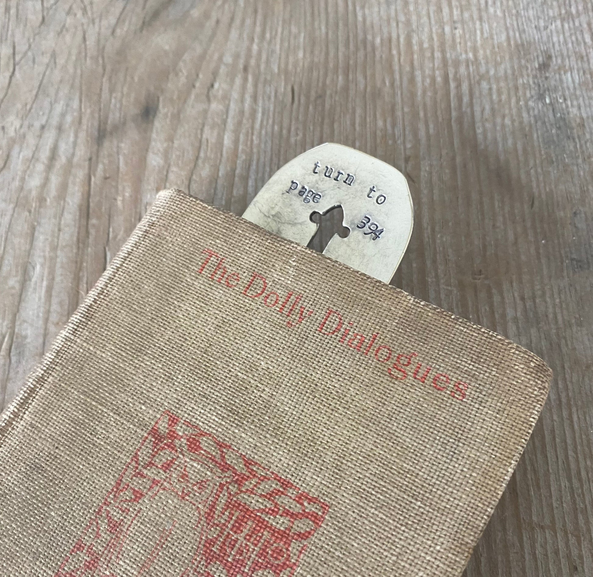 Upcycled vintage fork bookmark hand-stamped TURN TO PAGE 394 - Harry Potter inspired silverware gift