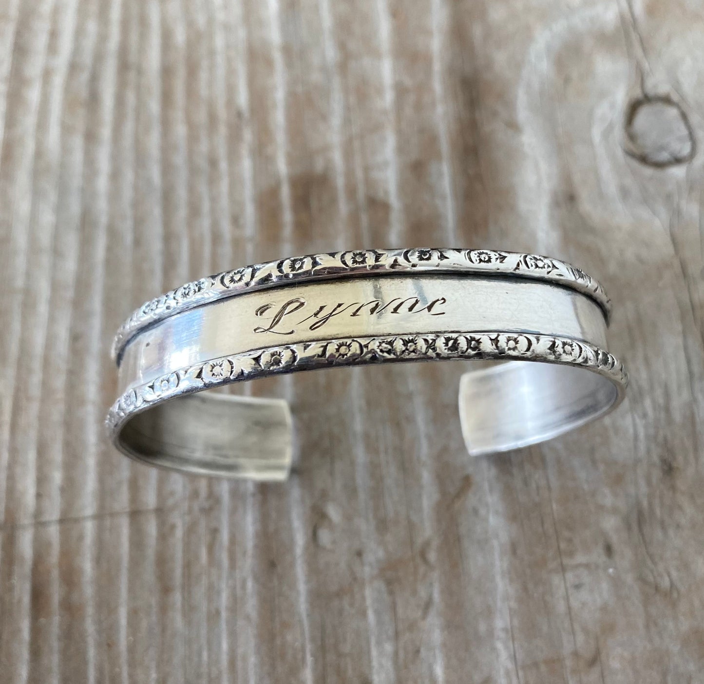 Sterling Napkin Ring Cuff Bracelet - LYNNE