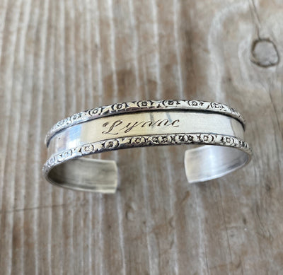 Sterling Napkin Ring Cuff Bracelet - LYNNE