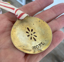 Stamped Spoon Ornament - NOEL - Gold Wash
