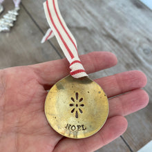 Stamped Spoon Ornament - NOEL - Gold Wash