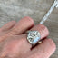 Hand made upcycled silverware spoon ring Ardsley Size 9 Shown on Model