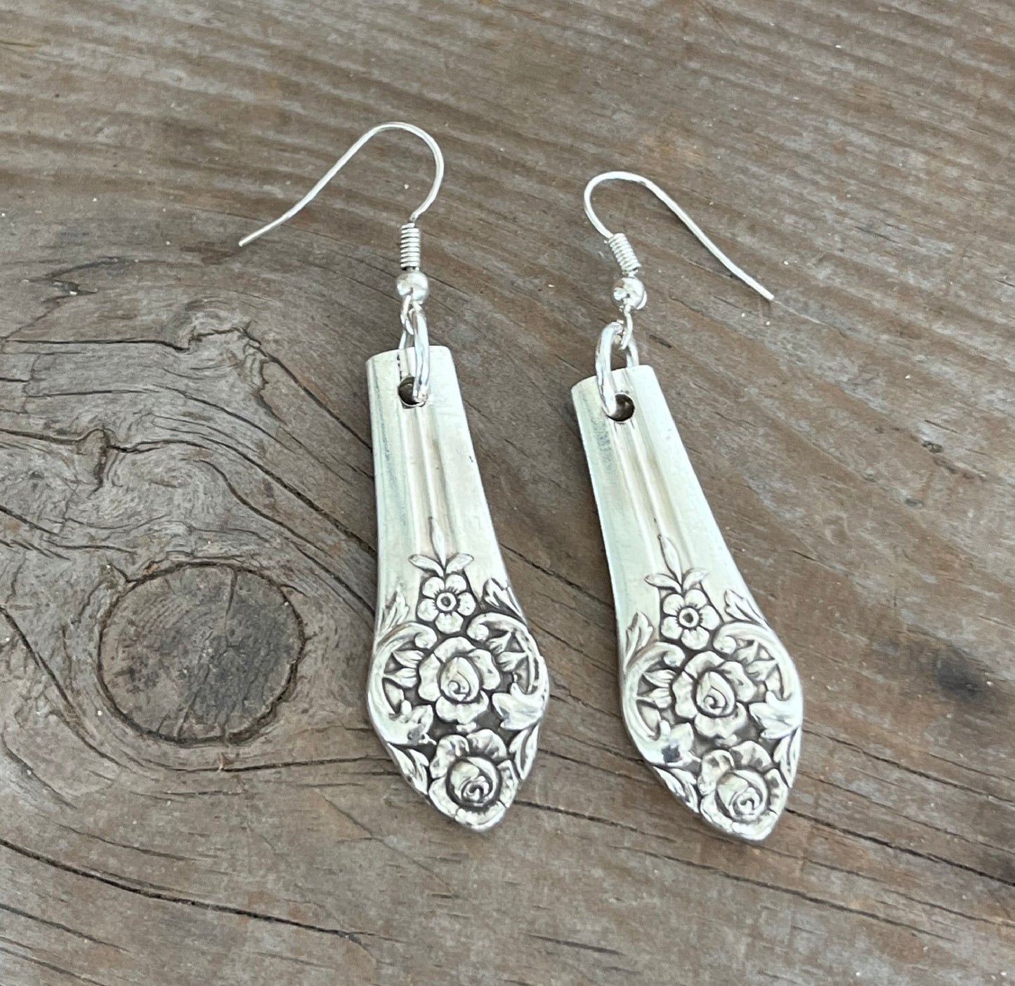 Upcycled silverware jewelry spoon earrings 