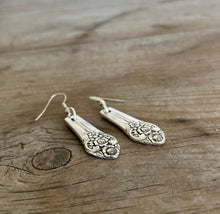 Handmade silverware earrings 