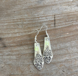 Upcycled silverware spoon earrings