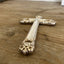 Side view of handcrafted knife cross Bible bookmark - Eternally Yours silverplate