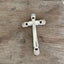 Handcrafted cross-shaped Bible bookmark made from 1847 Rogers Bros Eternally Yours knives