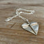 Fork Tine Cross on Stylized Spoon Heart Pendant Necklace - #5550
