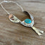 Native Wings Spoon Necklace with Stone Bead Bead on Shield- #5553