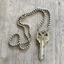 Stamped Key Necklace - Wild Heart - #3612
