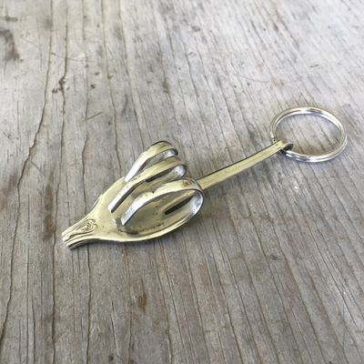Fork Keychain - Fuck Off Fuck It Bird Flip - #4411