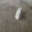 Statement spoon ring - Stamped Art design - handcrafted artisan upcycled silverware jewelry
