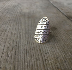 Artisan Statement Spoon Ring made from upcycled silverware and spoon parts