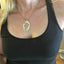 Upcycled Spoon Necklace Hand Punched in Barefoot design Shown on Model