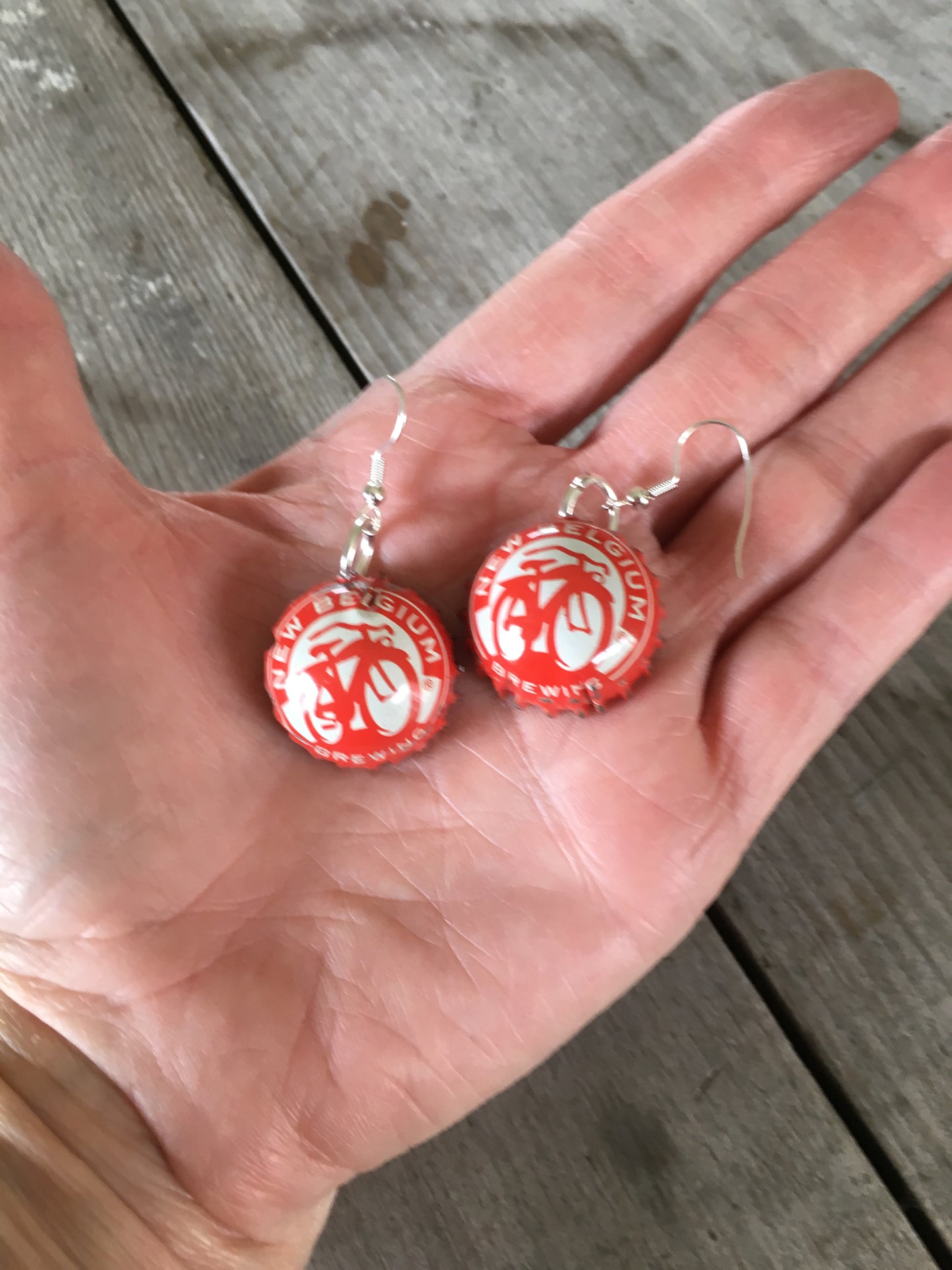 Bottle Cap Earrings - New Belgium Brewing - #3990