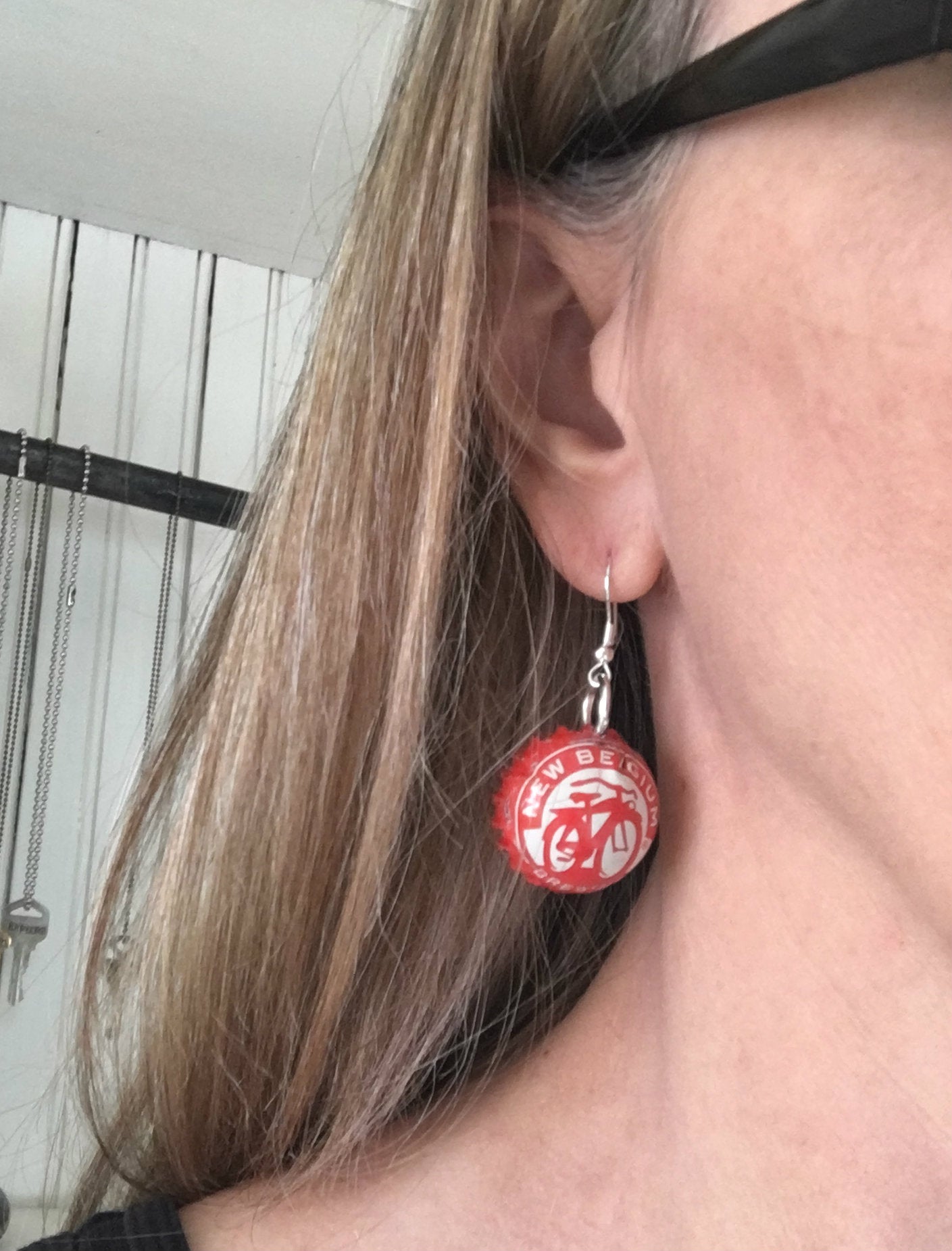 Bottle Cap Earrings - New Belgium Brewing - #3990