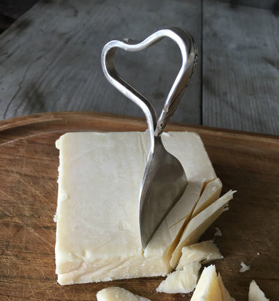 Ergonomic Design Cheese Knife Made from Upcycled Vintage Serving Spoon