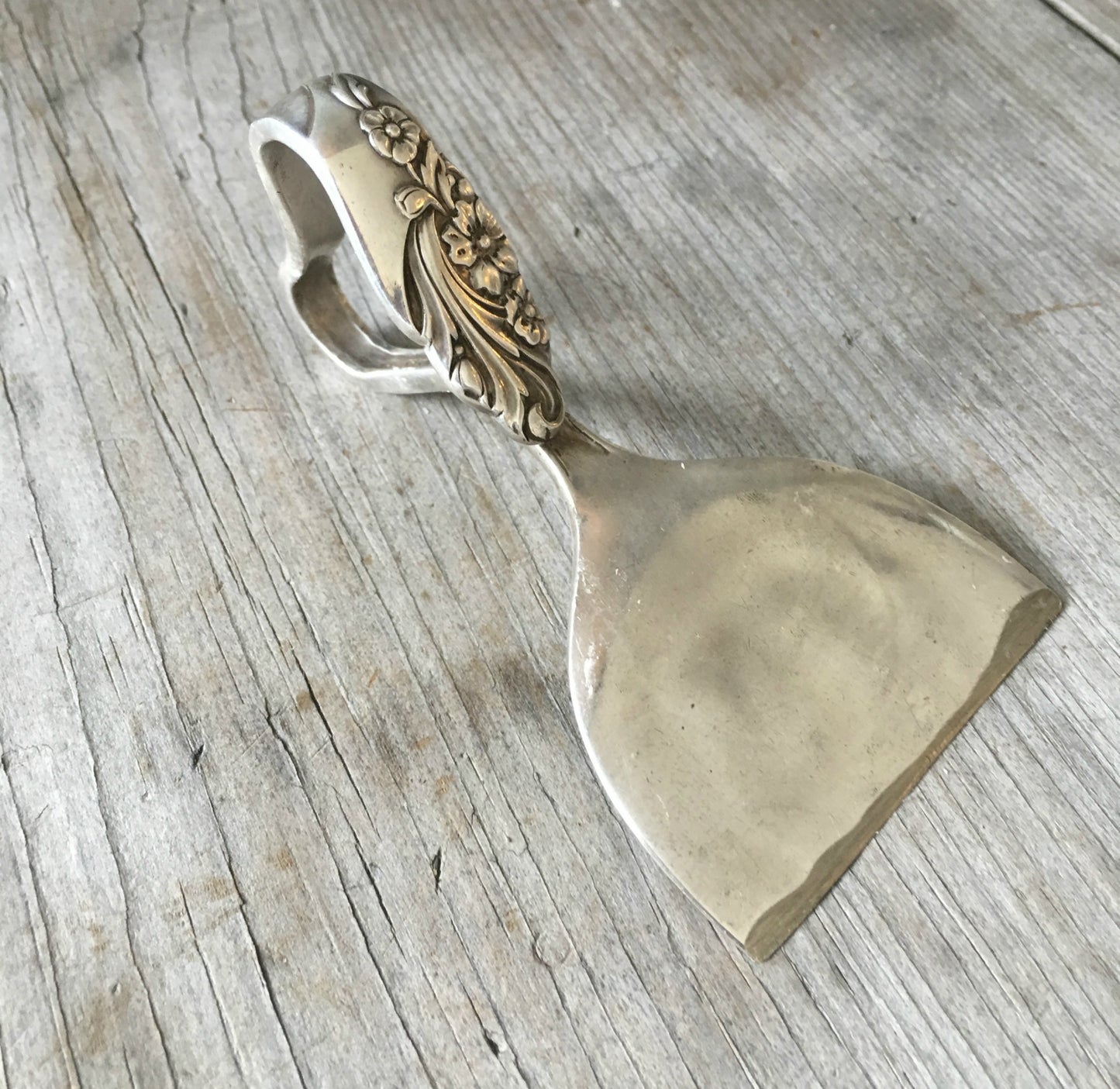 Community Silverplate Evening Star Upcycled Spoon Cheese Cutting Knife