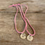 Heart Stamped Circle Pendant Spoon Necklace