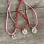 Heart Stamped Circle Pendant Spoon Necklace