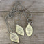 Multiple COFFEE WEEKENDS & LAKE DAYS stamped spoon necklaces showing handcrafted variations, lake life theme