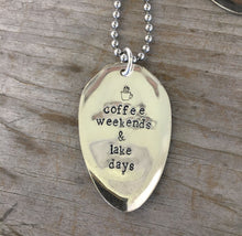 Stamped Spoon Necklace - COFFEE WEEKENDS & LAKE DAYS