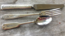 Custom Stamped Silverware Set - Vintage Mismatched Fork, Knife & Spoon