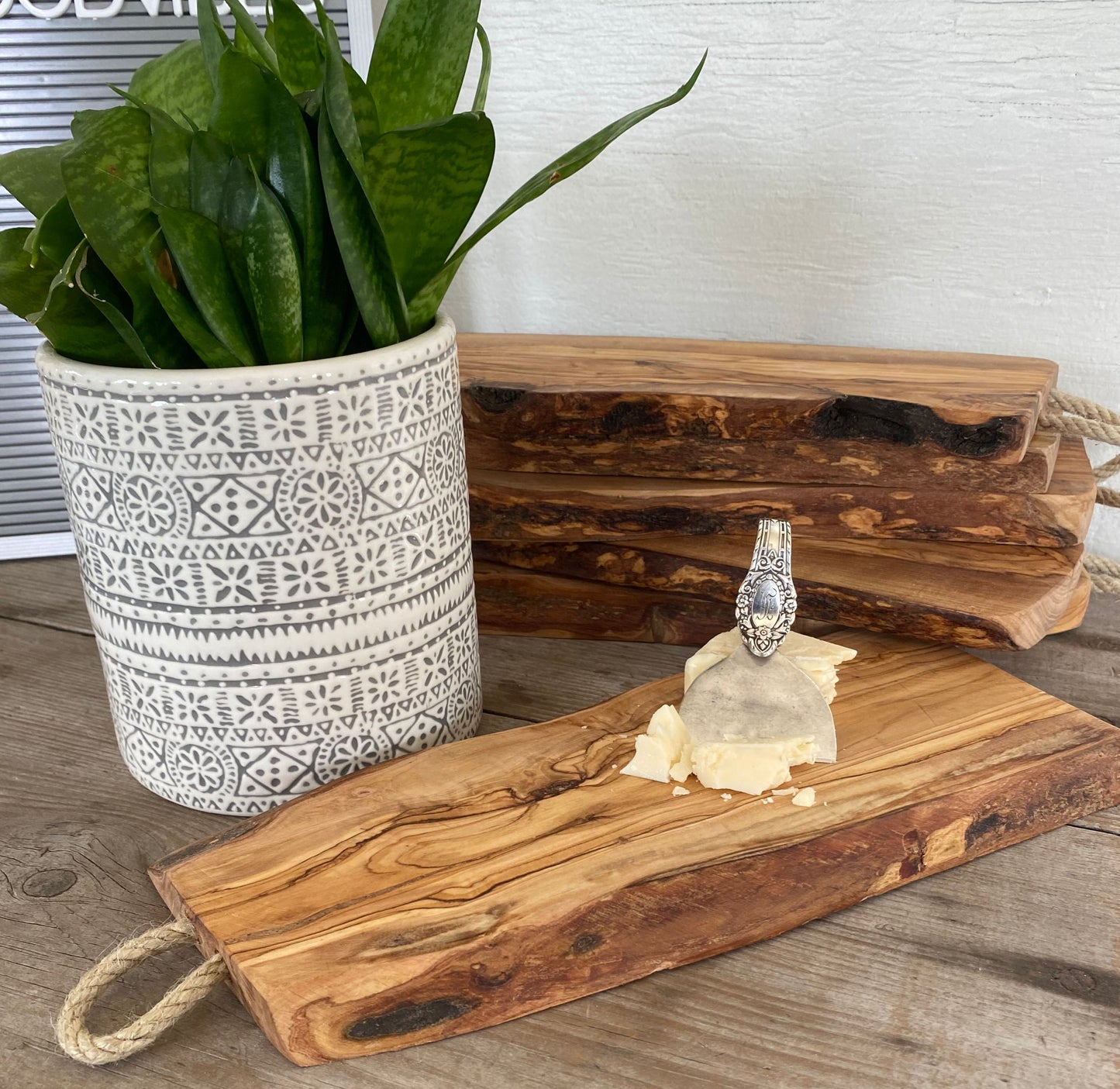 Italian Olivewood Charcuterie Board - #5381