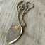 Hand Stamped Spoon Necklace Dear Brain Please Shut Up with glass bead