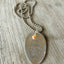 Upcycled Spoon Necklace Hand Stamped with Glass Bead