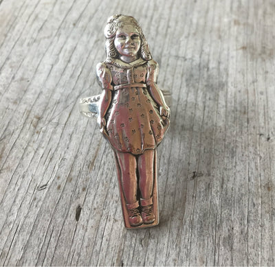 Dionne Quintuplets Figural Spoon Ring Cecile Size 8 Details 3268 
