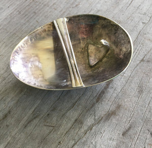 Back side of upcycled spoon belt buckle
