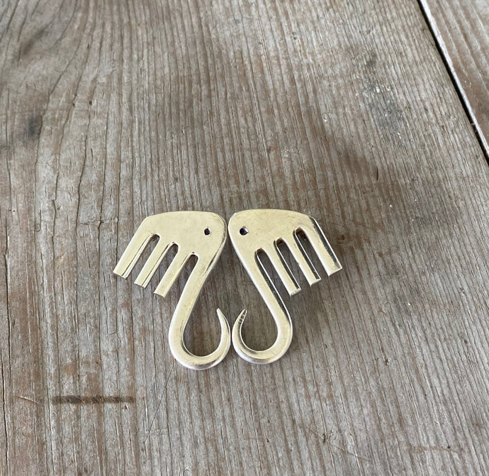 Elephant Pin Brooch made from upcycled fork