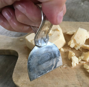 Ergonomic Cheese Knife from upcycled soup spoon 
