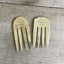 Collection of handcrafted fork bookmarks stamped FELL ASLEEP HERE showing vintage silverware variations