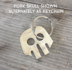Fork Skull Necklace/Keychain - #4526