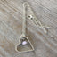 Eco Friendly Git UPcycled Silverware Necklace Fork Tine Heart Necklace