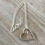 Upcycled Fork Heart Necklace Valentines Day  with Pink Czech Glass beads