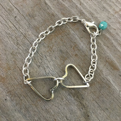 Fork Tine Heart Bracelet - Relationship Bracelet - #4560