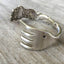 Fork Cuff Bracelet Elephant on One End on Exquisite detailed rogers columbia fork