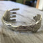 Exquisite detailed hand of Rogers Columbia fork Cuff Bracelet Elephant on One End