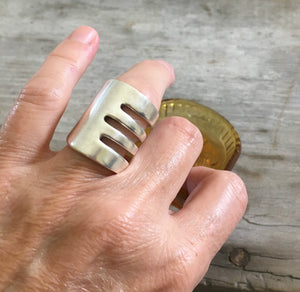 size 7 fork ring shown on model hand