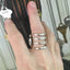 unique silverware ring Made from Upcycled Fork shown on Model
